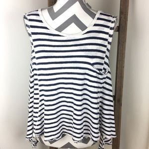Free People Stripe Oversized Tank